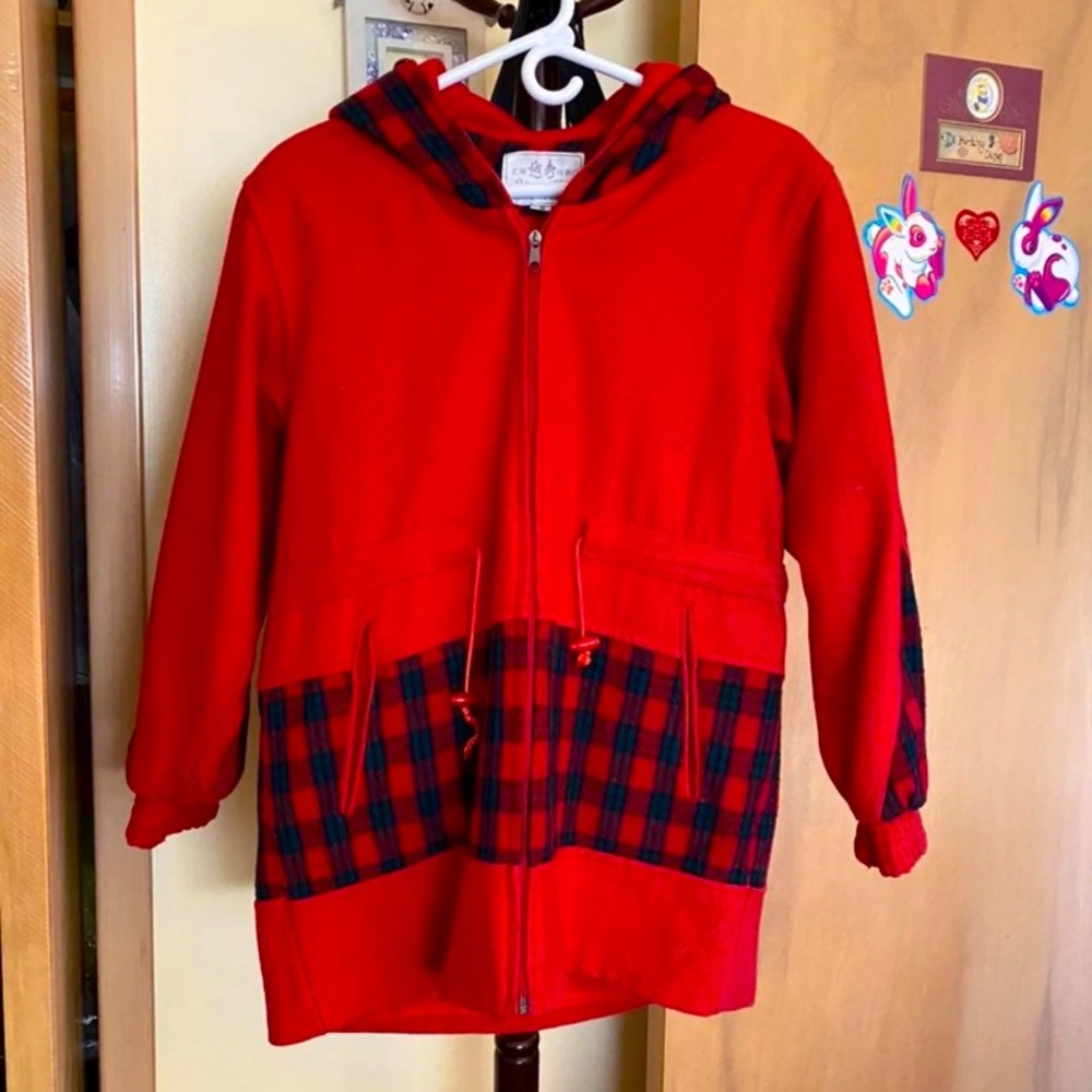 Red Plaid Coat